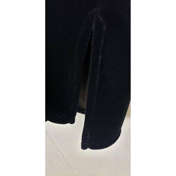 Eileen Fisher One Button Blouse Top M Black Velour Classic Minimalist Casual - Picture 7 of 8